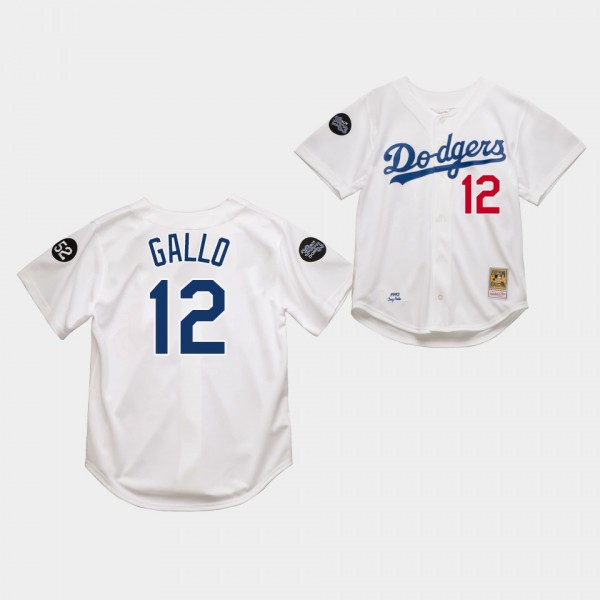 Los Angeles Dodgers Joey Gallo White 1993 Authentic Jersey
