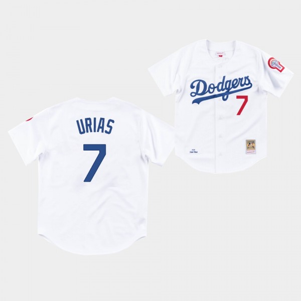 Los Angeles Dodgers Julio Urias White 1981 Authent...