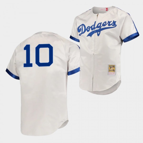 Brooklyn Dodgers Justin Turner #10 Cooperstown Collection Gray Authentic Jersey