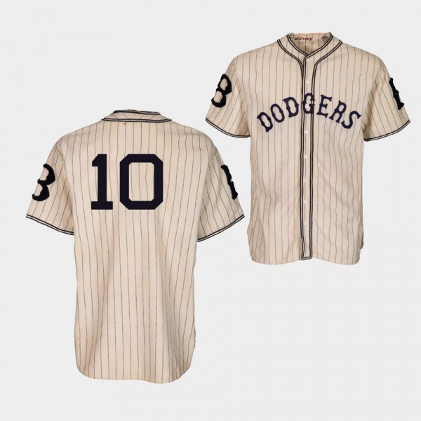 Brooklyn Dodgers Justin Turner Gold 1933 Vintage Pinstripes Jersey