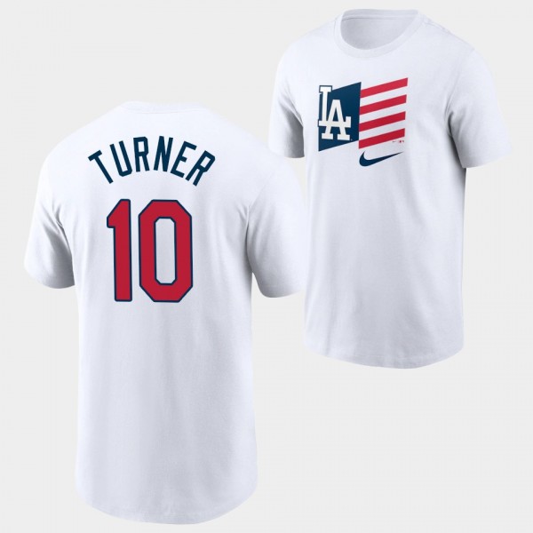 Justin Turner Los Angeles Dodgers White Americana ...