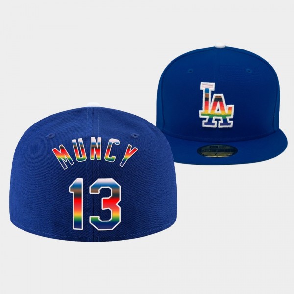 Max Muncy Los Angeles Dodgers Pride On-Field Hat 59FIFTY Fitted