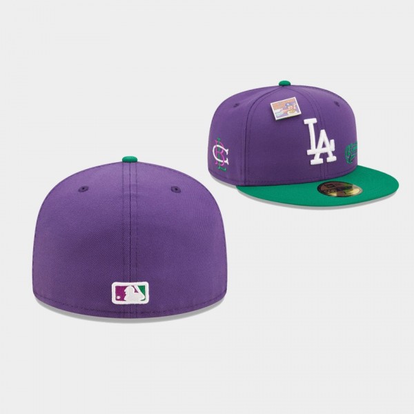 Los Angeles Dodgers Big League Chew Grape Flavor Pack 59FIFTY Fitted Hat