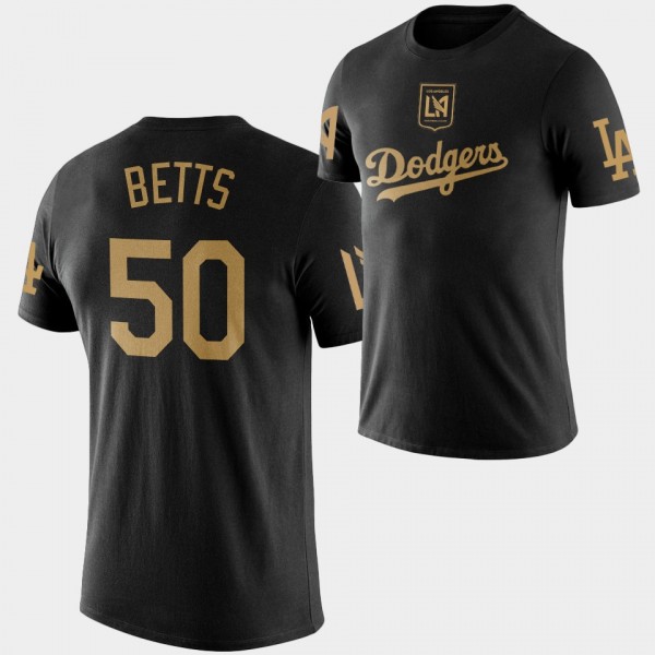 Mookie Betts Los Angeles Dodgers Black LAFC Night T-Shirt