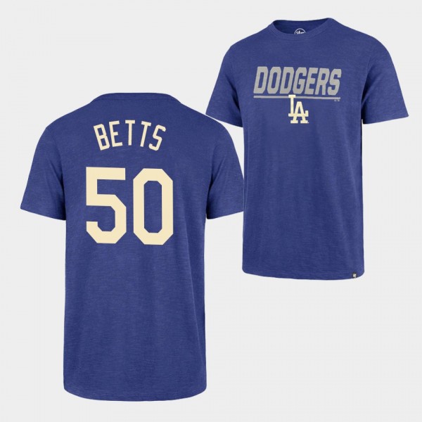 Mookie Betts Los Angeles Dodgers Royal DNA Club T-...