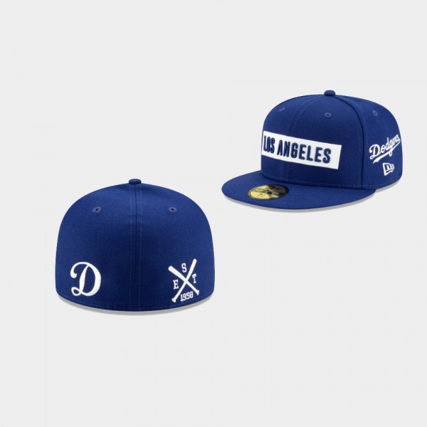 Los Angeles Dodgers New Era Boxed Wordmark 59FIFTY Fitted Royal Hat
