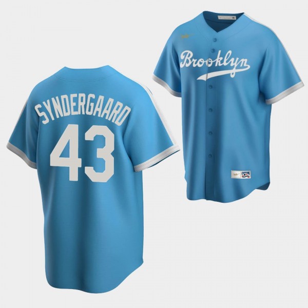 Brooklyn Dodgers Noah Syndergaard #43 Cooperstown Collection Blue Jersey