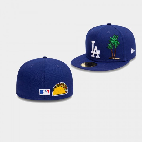 LA Dodgers 59FIFTY Fitted Palm Taco Men's Hat - Royal