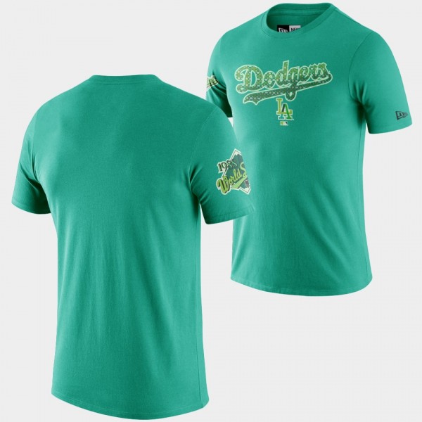 Los Angeles Dodgers Snakeskin 1988 World Series Green T-shirt