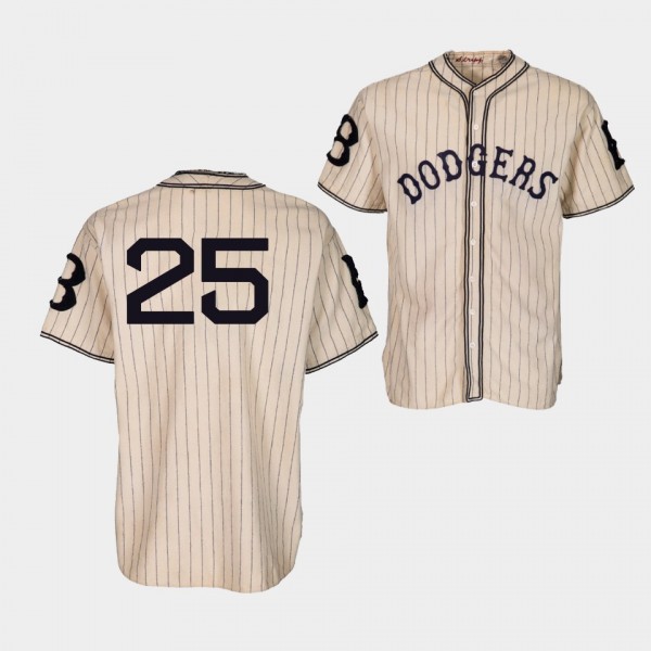 Brooklyn Dodgers Trayce Thompson Gold 1933 Vintage Pinstripes Jersey