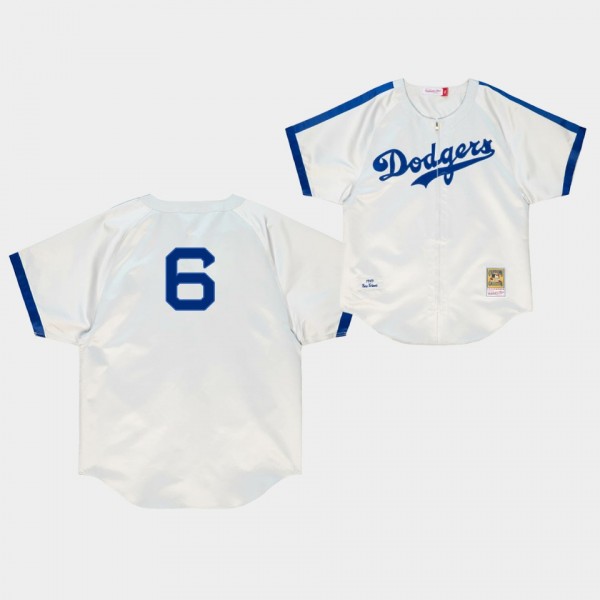 Brooklyn Dodgers Trea Turner White 1949 Authentic Cooperstown Jersey