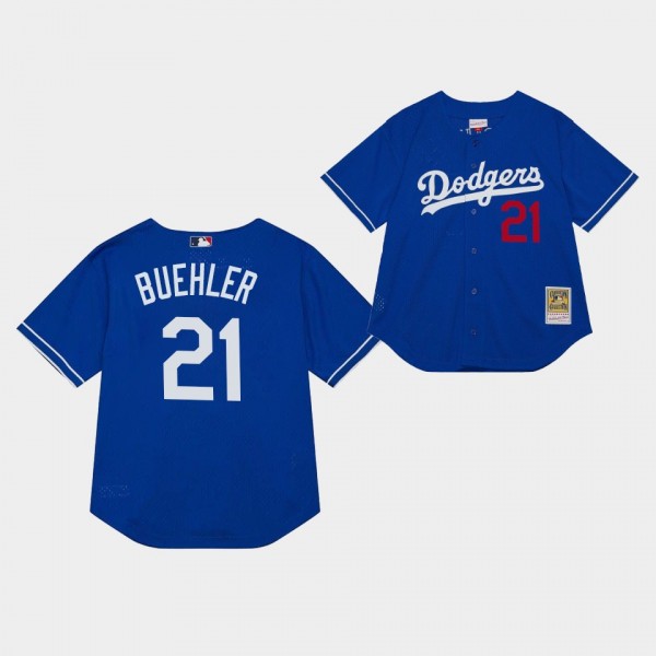 Los Angeles Dodgers Walker Buehler Royal 2000 Authentic BP Jersey