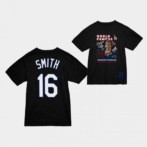 Will Smith Los Angeles Dodgers Black Dodger Dog T-Shirt