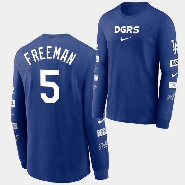 LA Dodgers Double Header Blue Freddie Freeman #5 L...