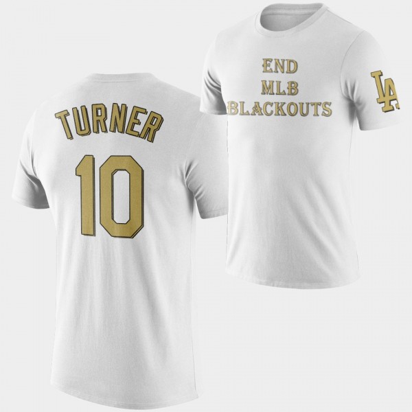 Justin Turner #10 End Blackouts Los Angeles Dodger...