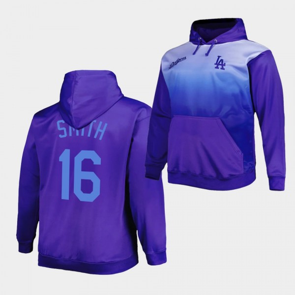 Los Angeles Dodgers Will Smith Men's Fade Sublimated Pullover Royal Hoodie