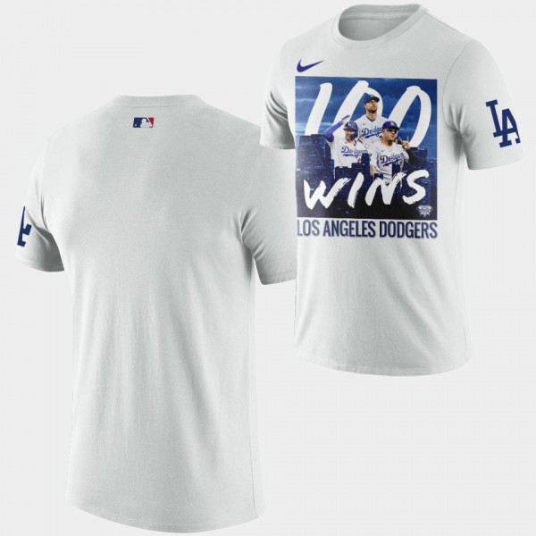 Los Angeles Dodgers 2022 First To 100 Wins T-Shirt...