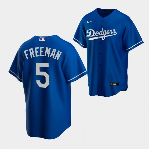 #5 Freddie Freeman Los Angeles Dodgers Replica 2020 Alternate Royal Jersey