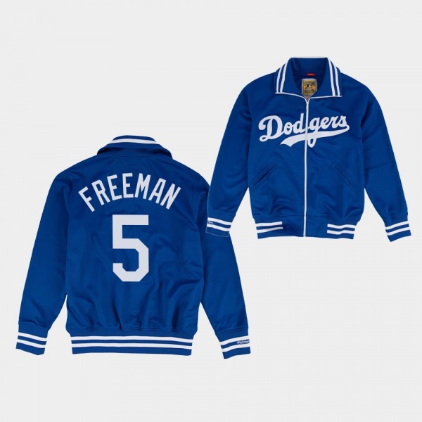 Authentic Los Angeles Dodgers 1981 Royal #5 Freddie Freeman Full-Zip Jacket