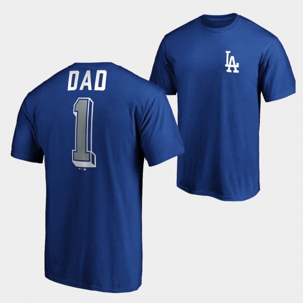 Freddie Freeman Los Angeles Dodgers Men's Royal Number One Dad T-Shirt