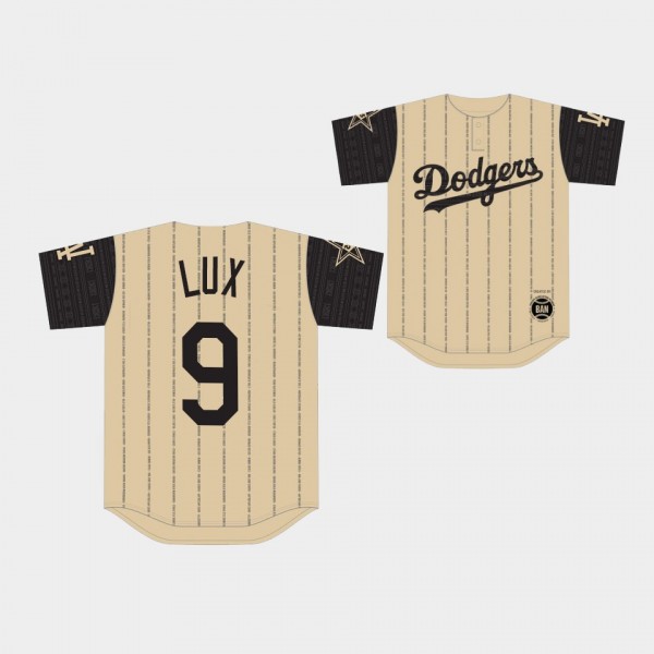 #9 Gavin Lux Los Angeles Dodgers Black Heritage Ni...