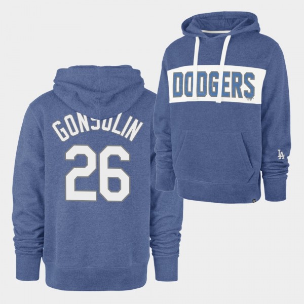 Tony Gonsolin #26 Blue Los Angeles Dodgers Gibson Hoodie