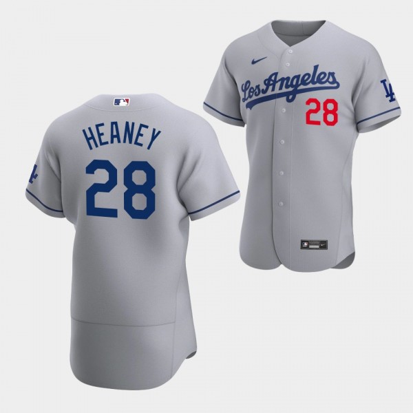 Los Angeles Dodgers Andrew Heaney Authentic Jersey Road Gray