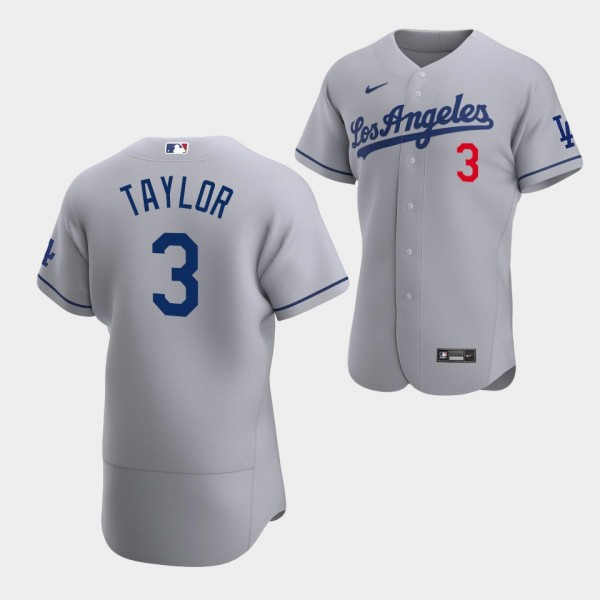 Los Angeles Dodgers Chris Taylor Authentic Jersey Road Gray