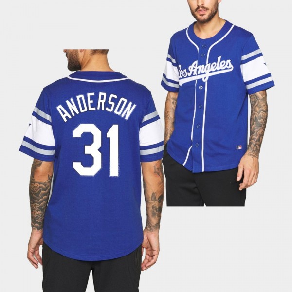 Men's Tyler Anderson Los Angeles Dodgers Royal Replica Jersey Iconic