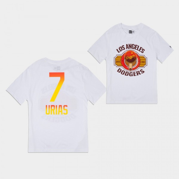 Julio Urias #7 Icy Pop Los Angeles Dodgers T-Shirt - White