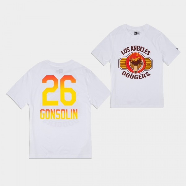 Tony Gonsolin #26 Icy Pop Los Angeles Dodgers T-Shirt - White