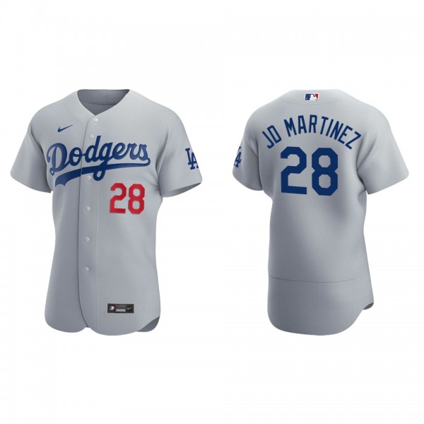 J.D. Martinez Men's Los Angeles Dodgers Nike Gray Alternate Authentic Jersey