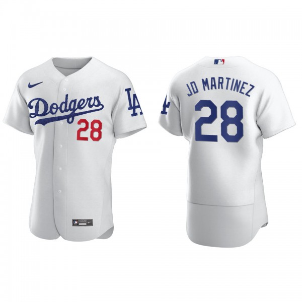 J.D. Martinez Men's Los Angeles Dodgers Nike White Home Authentic Jersey