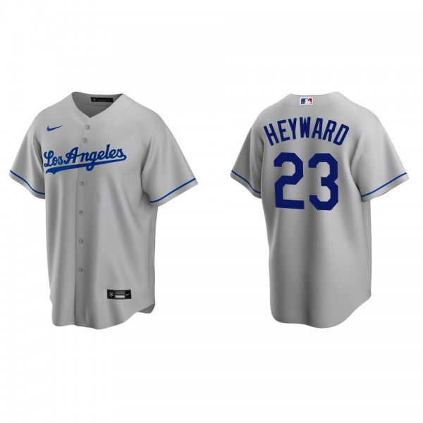 Jason Heyward Men's Los Angeles Dodgers Nike Gray ...
