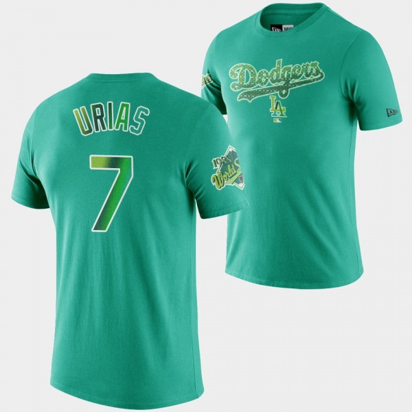 Julio Urias Los Angeles Dodgers Snakeskin 1988 World Series Green T-shirt