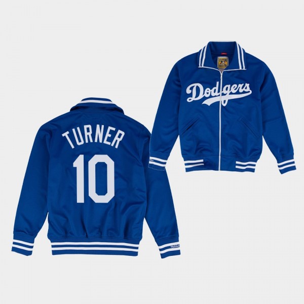 Authentic Los Angeles Dodgers 1981 Royal #10 Justin Turner Full-Zip Jacket