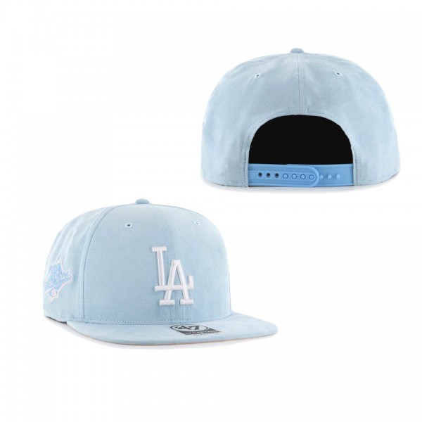 Men's Los Angeles Dodgers '47 Light Blue Ultra Suede Captain Snapback Hat