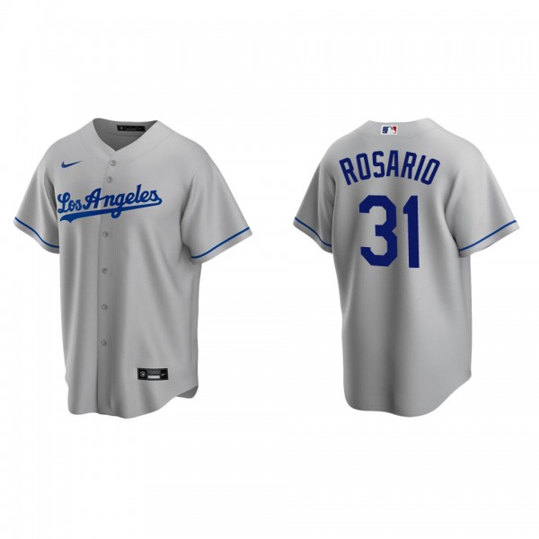 Men's Los Angeles Dodgers Amed Rosario Gray Replic...