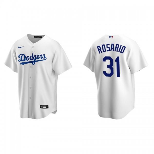Men's Los Angeles Dodgers Amed Rosario White Replica Home Jersey