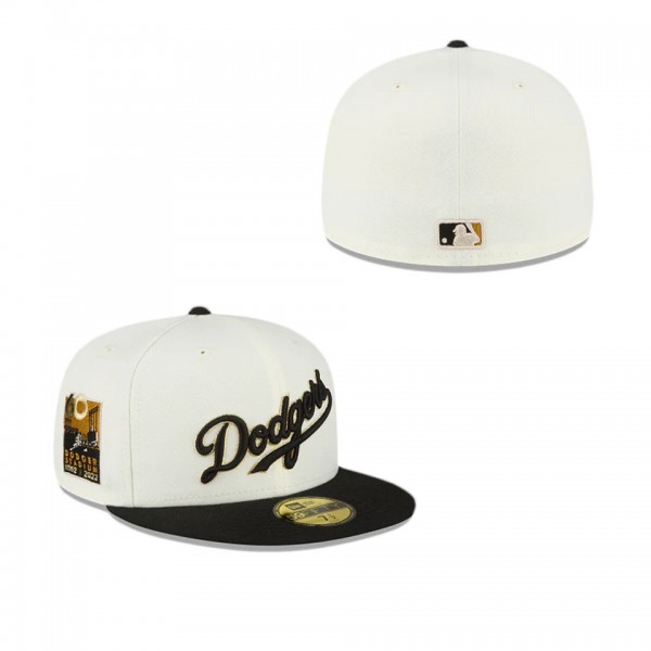 Los Angeles Dodgers Black Just Caps Chrome 59FIFTY Fitted Hat