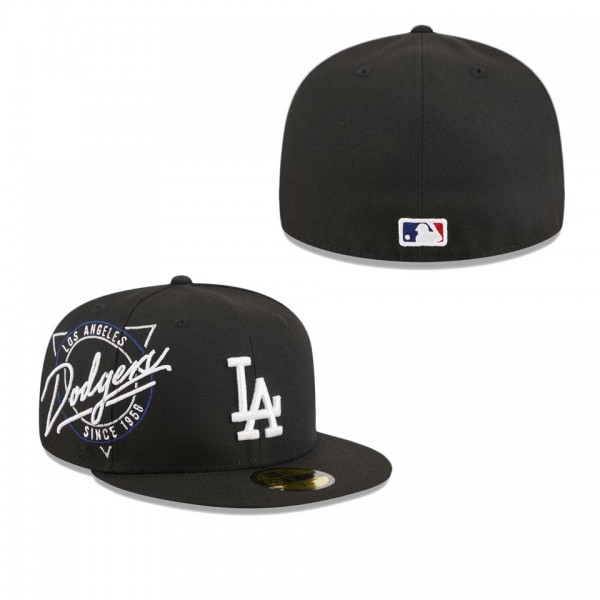 Men's Los Angeles Dodgers Black Neon 59FIFTY Fitted Hat