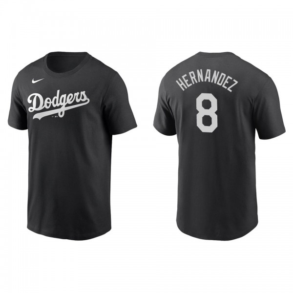 Men's Los Angeles Dodgers Enrique Hernandez Black Name Number T-Shirt