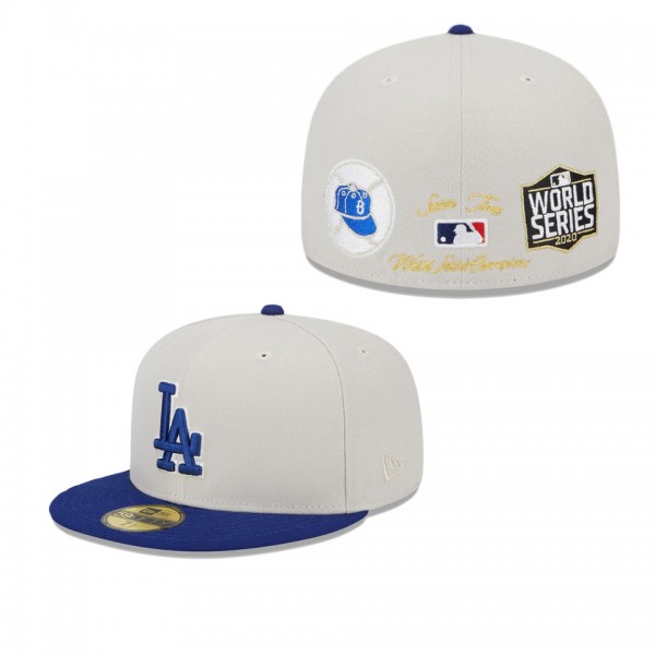 Men's Los Angeles Dodgers Gray Royal World Class Back Patch 59FIFTY Fitted Hat