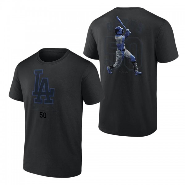 Men's Los Angeles Dodgers Mookie Betts Fanatics Branded Black Double Play Name & Number