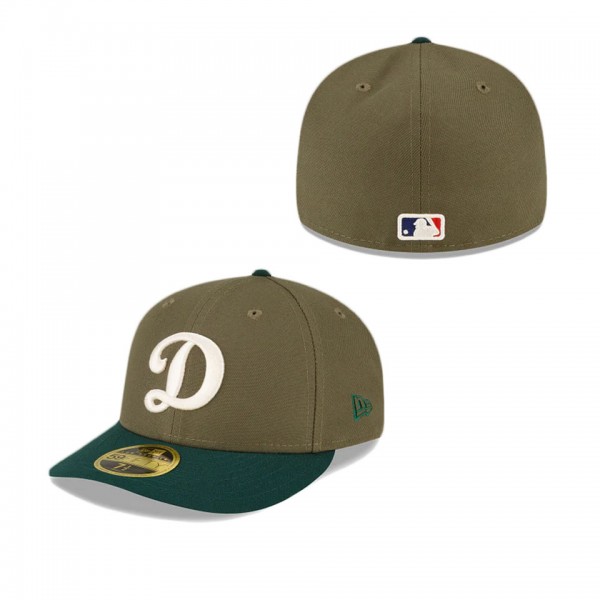 Los Angeles Dodgers Olive Low Profile 59FIFTY Fitt...