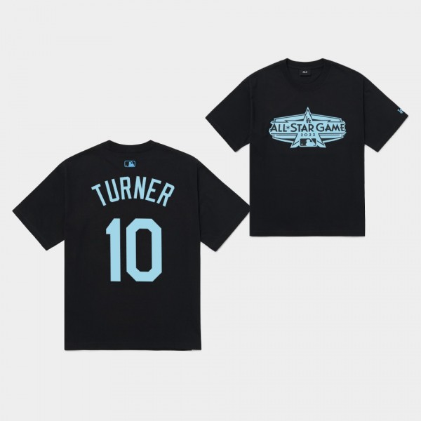 2022 MLB All-Star Game Los Angeles Dodgers Black #10 Justin Turner Overfit T-Shirt