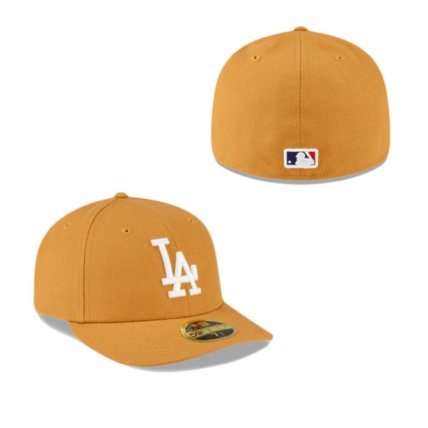 Los Angeles Dodgers Taupe Low Profile 59FIFTY Fitt...