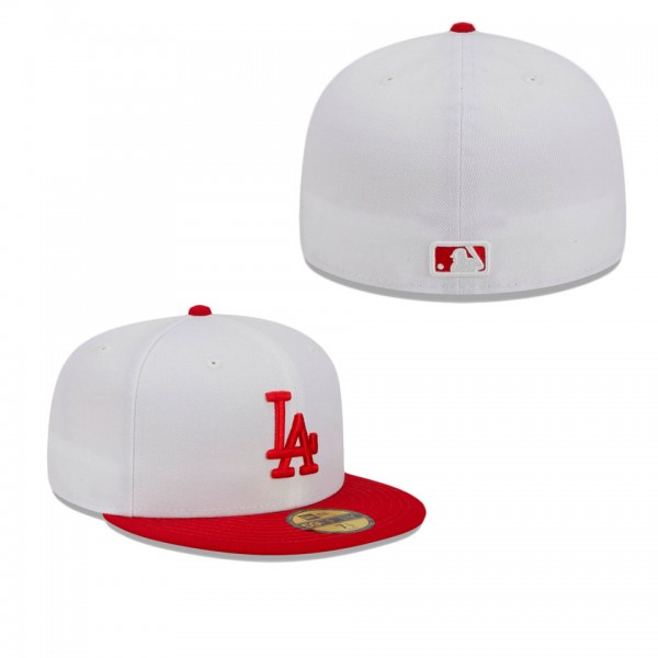 Men's Los Angeles Dodgers White Optic 59FIFTY Fitted Hat