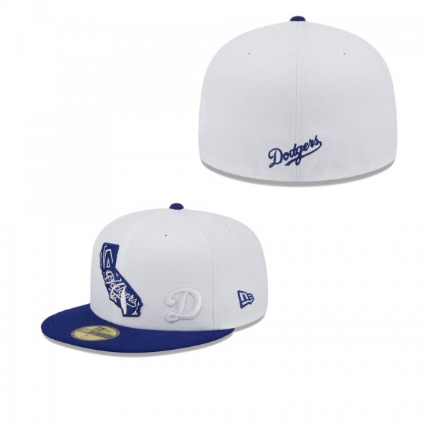 Men's Los Angeles Dodgers White Royal State 59FIFT...