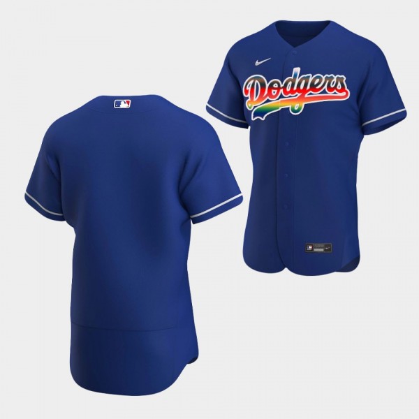 Los Angeles Dodgers On-Field 2022 Pride Month Edition Jersey Royal